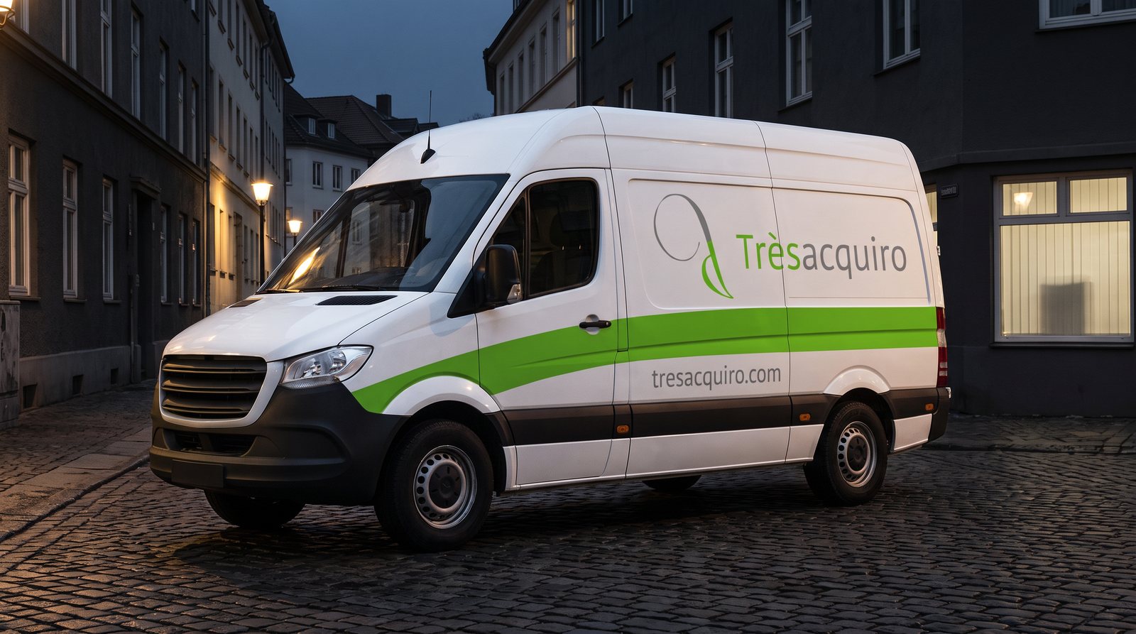 A van in Tresacquiro livery
